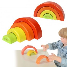 MASTERKIDZ Drewniane Puzzle Układanka Tęcza Montessori