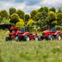 FALK Traktor Massey Ferguson Czerwony na Pedały z Przyczepką od 3 Lat