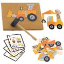 Drewniana Przybijanka Pojazdy budowlane 45 elementów Viga Toys Montessori