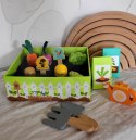 TOOKY TOY Drewniany Ogródek Warzywny Montessori Grządka Zestaw Ogrodnik