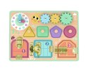 TOOKY TOY Tablica Manipulacyjna Zamki Zębatki Sorter Zegar