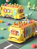 WOOPIE BABY Interaktywny Autobus Montessori Edukacyjny 6w1 Młoteczek Cymbałki +18 m